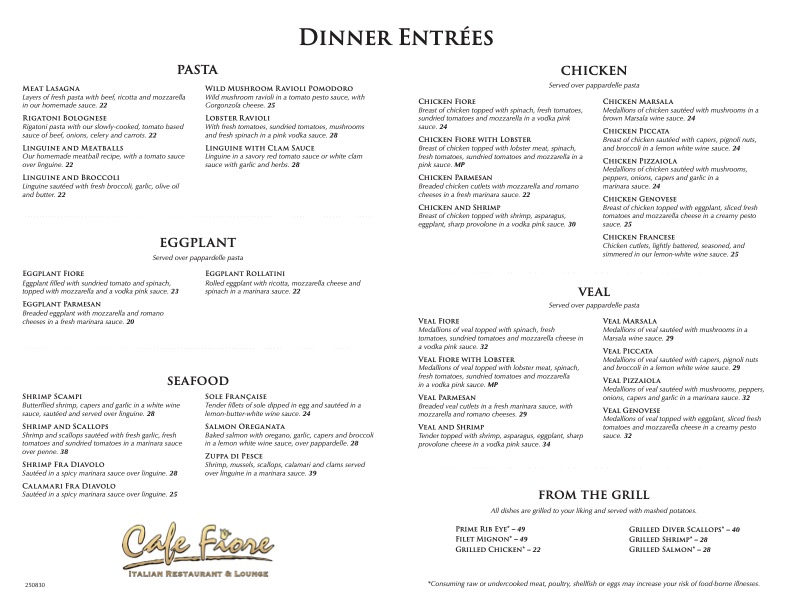 Take Out Menu page 2